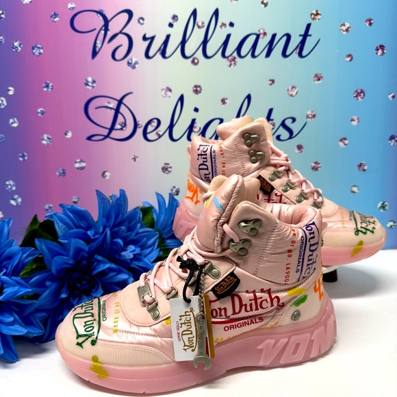 💘NIB $260 VON LOGO PUFFER SHOES - Picture 1 of 12